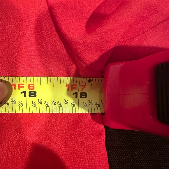 Dana AshleyVintage Red Button Down Collard  Shorts Sleeves.Pleated Blouse Sz 10. - Picture 17 of 17